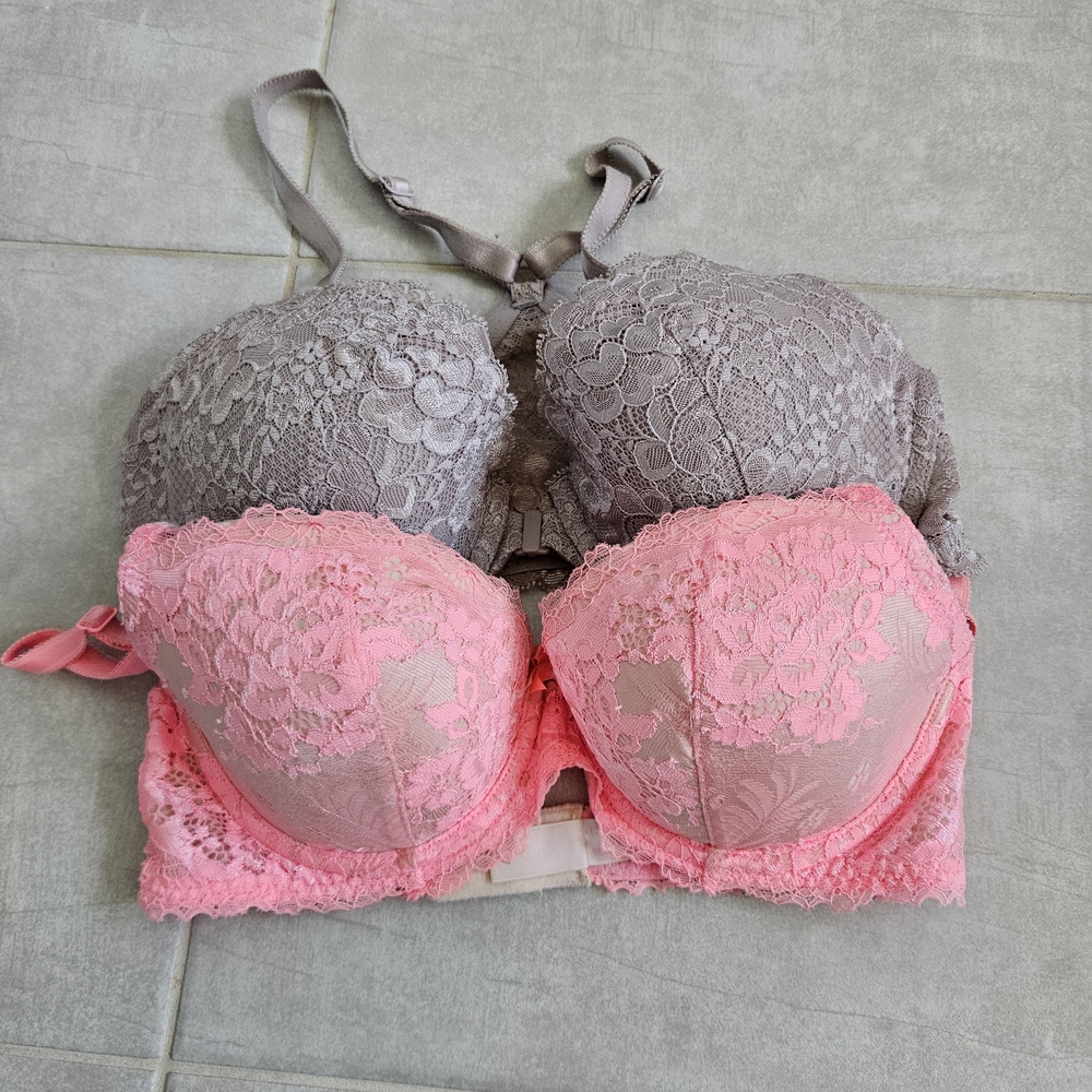 Victotia Secret Lightly Lined- Pink and Dusty Purple